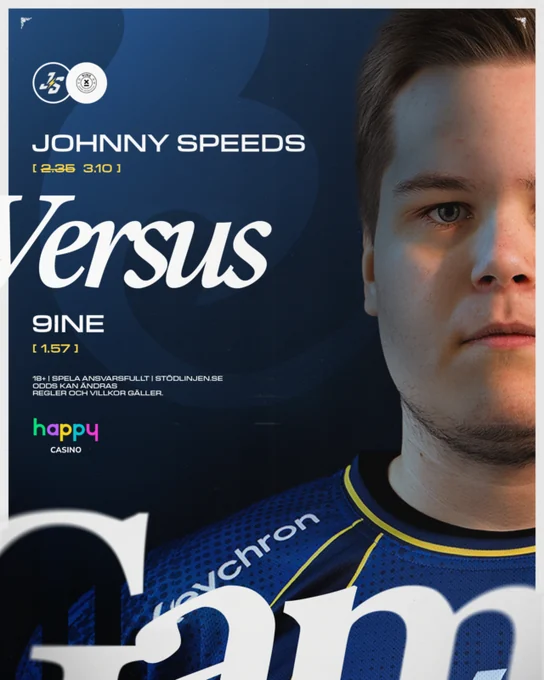 HappyCasino – odds inför Johnny Speeds mot 9INE